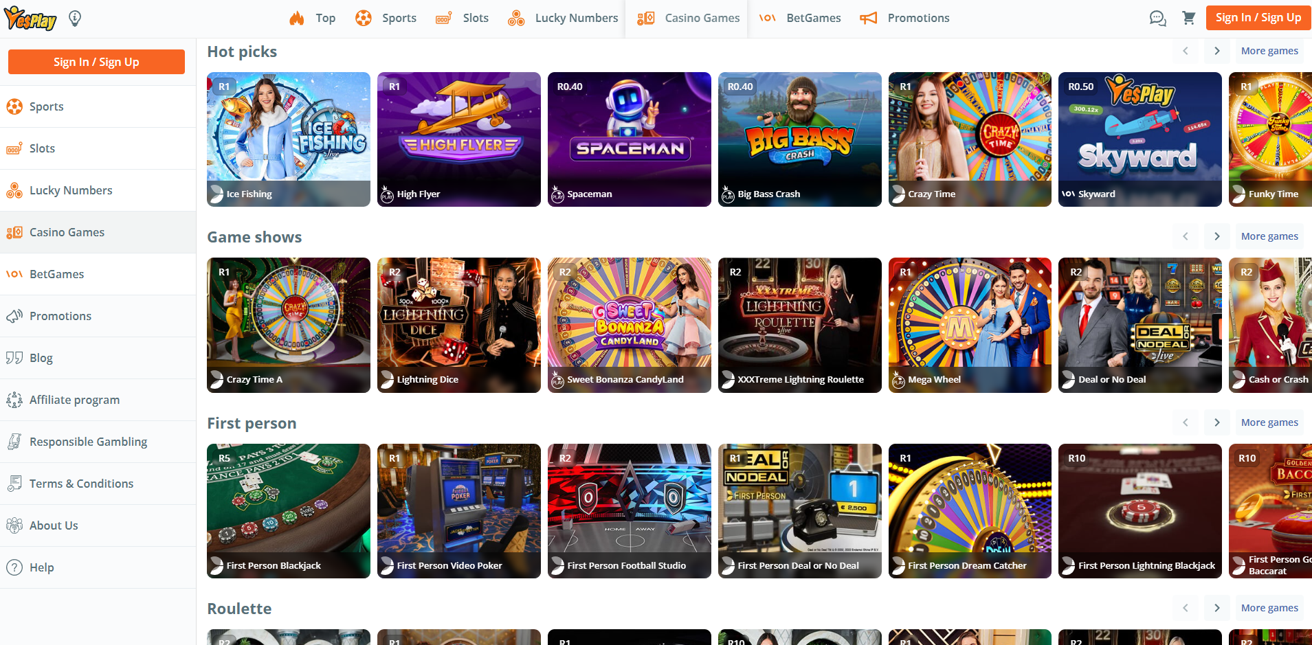 YesPlay Live Casino